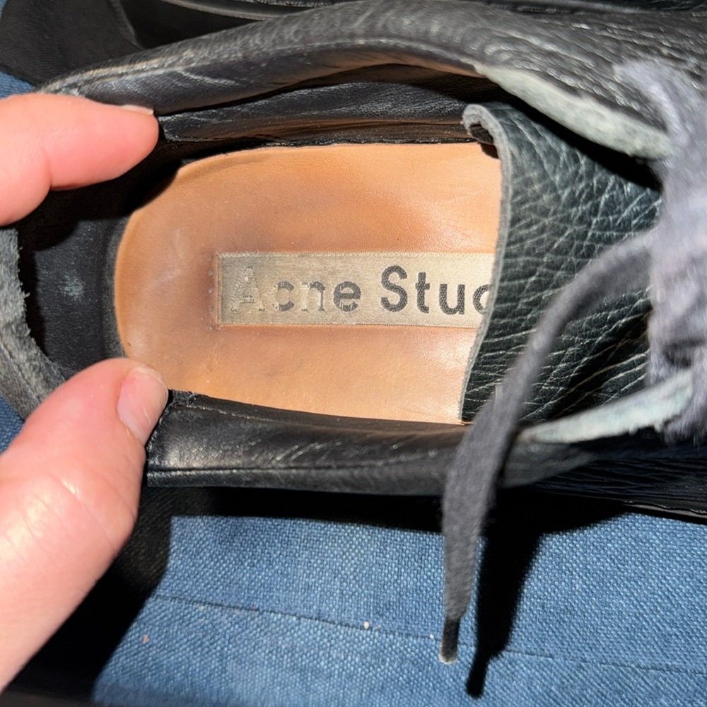 Acne Studio pebbled leather trainers - Picture 8 of 9